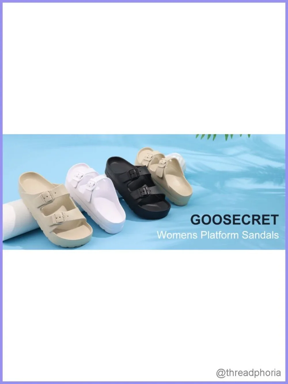 Arch Support Platform Slide Sandals Adjustable Comfort Walking